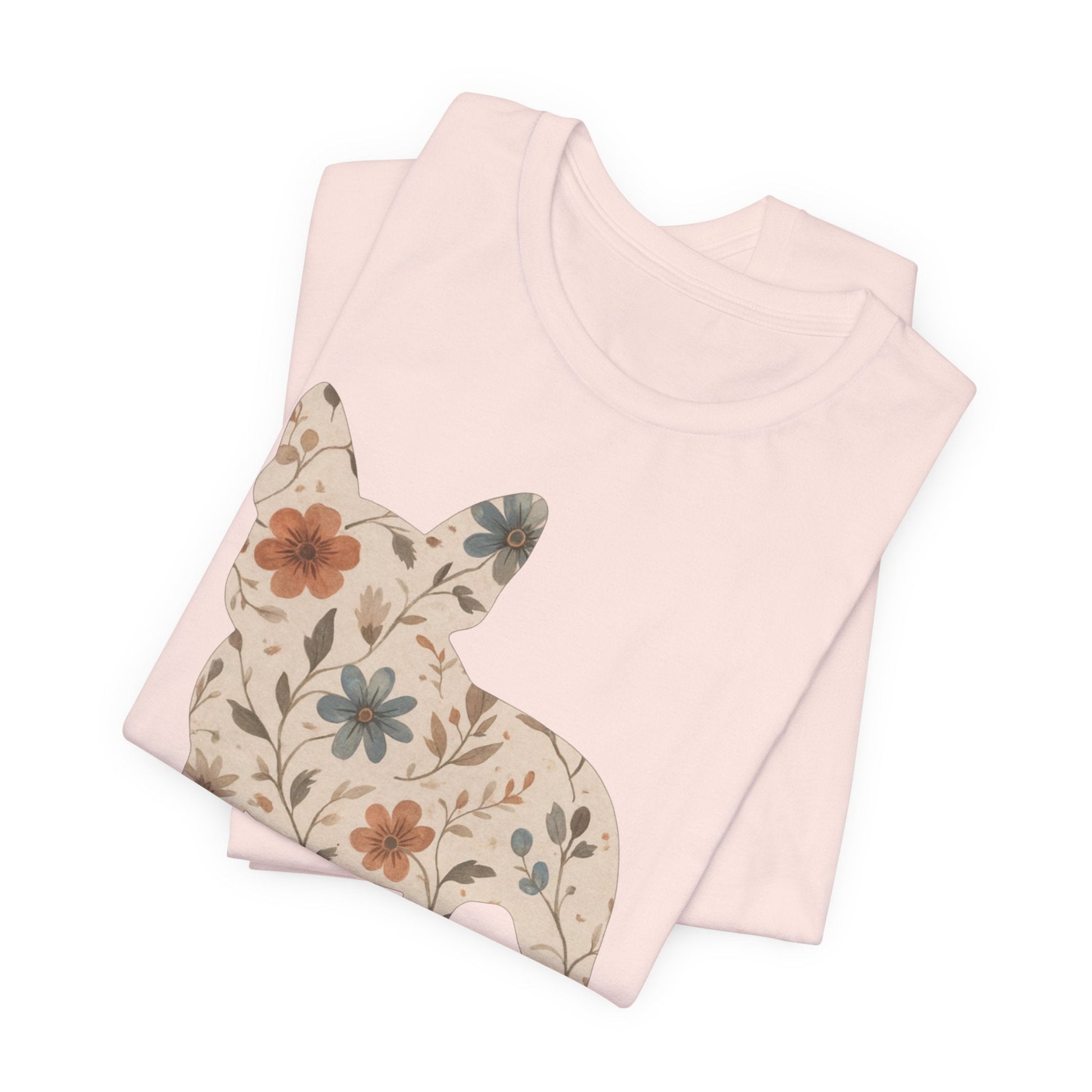 Printify T-Shirt French Bulldog Floral Silhouette TShirt