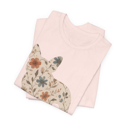 Printify T-Shirt French Bulldog Floral Silhouette TShirt