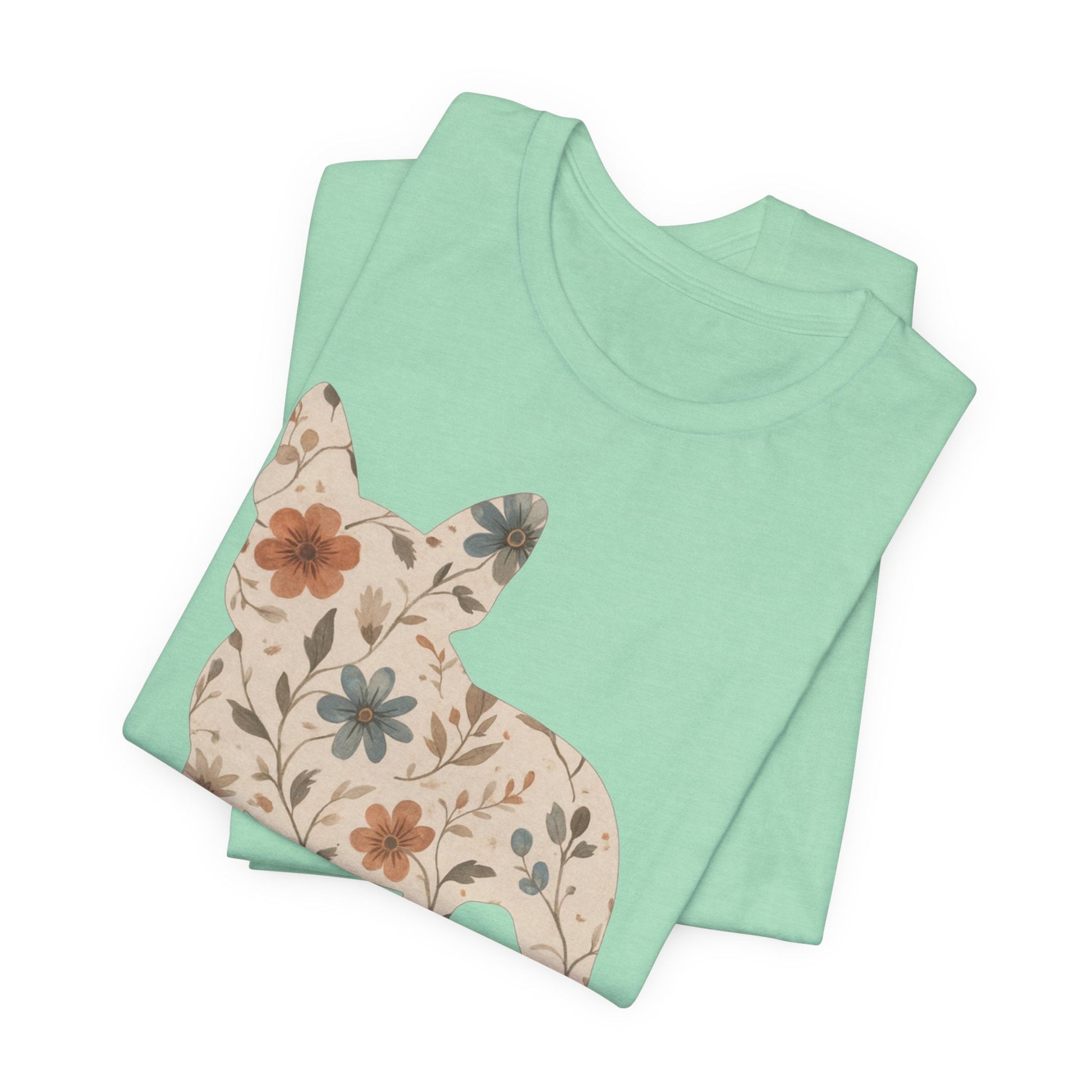 Printify T-Shirt French Bulldog Floral Silhouette TShirt