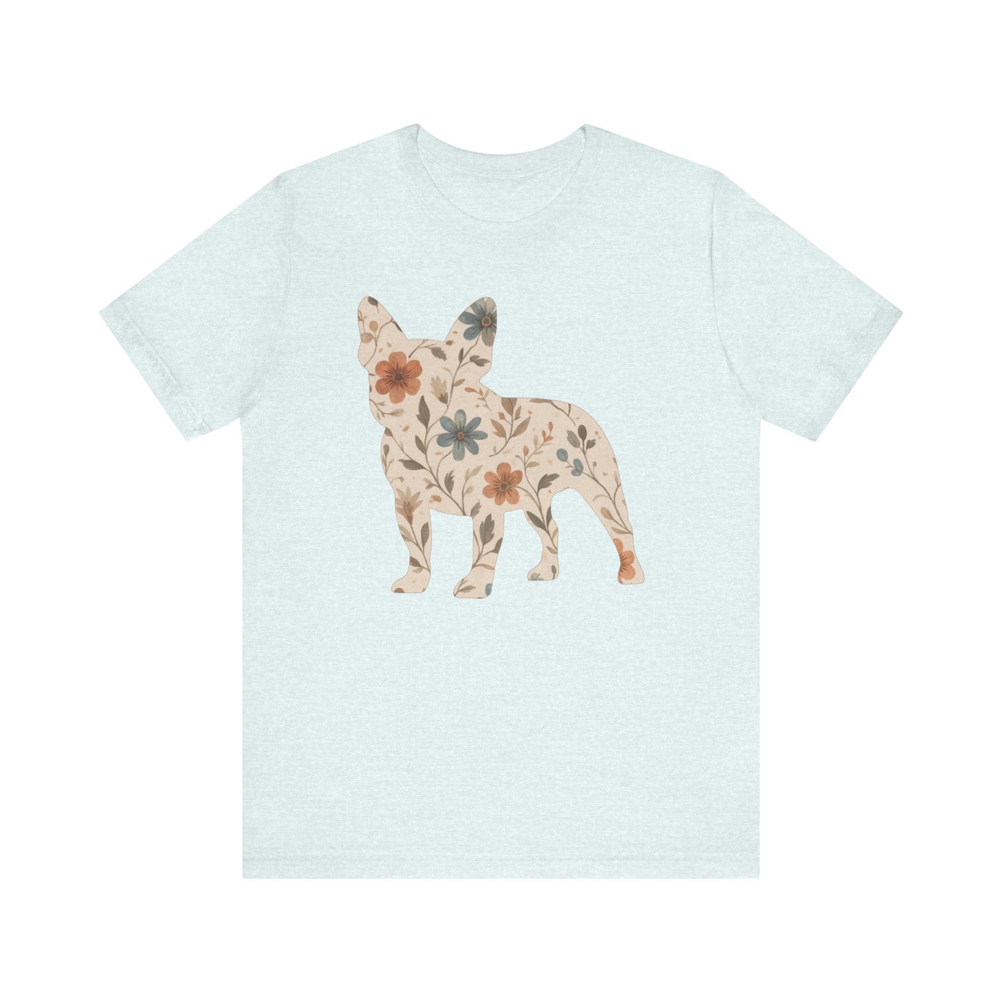 Printify T-Shirt French Bulldog Floral Silhouette TShirt