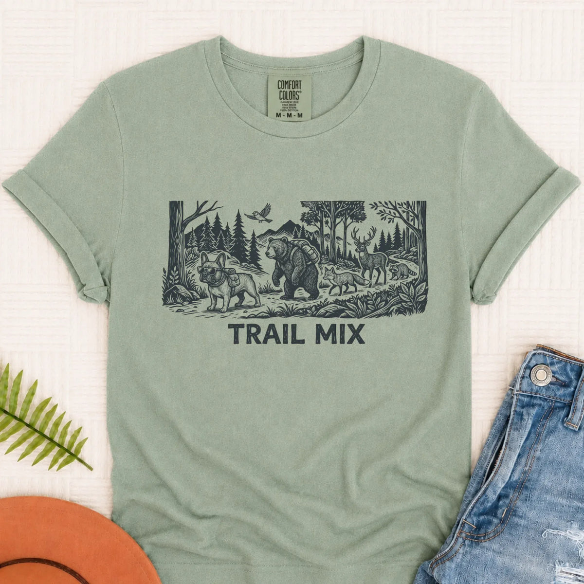 French Bulldog Forest Trail Hiking Unisex TShirt - T-Shirt - Good Girl John