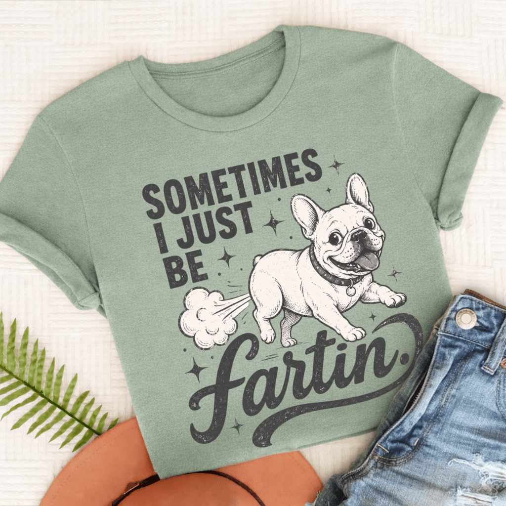 French Bulldog Funny Fartin' Unisex TShirt Bay