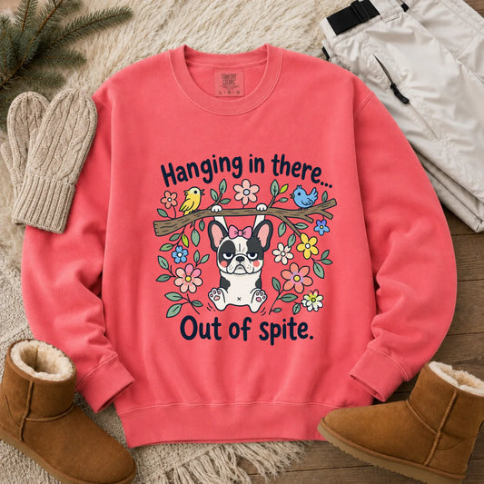 French Bulldog Funny Hang In There Unisex Sweatshirt Watermelon