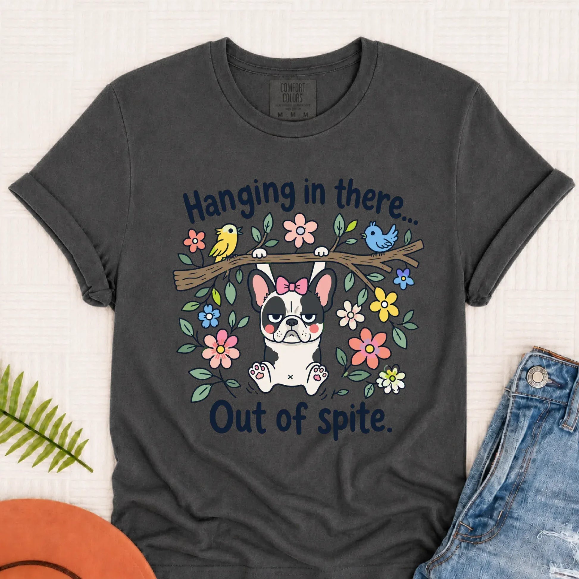 French Bulldog Funny Hang In There Unisex TShirt
