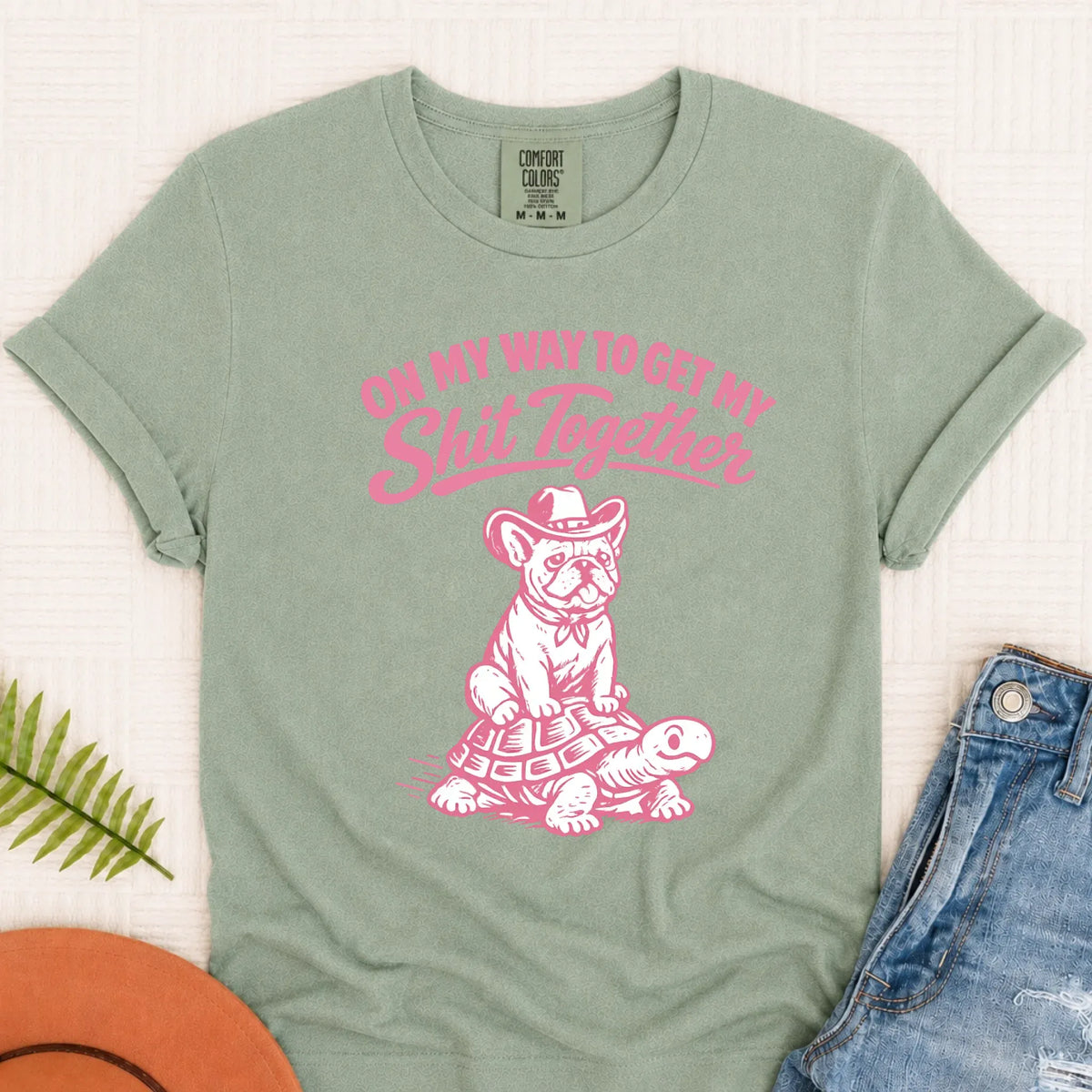 French Bulldog Funny On My Way Unisex TShirt Bay