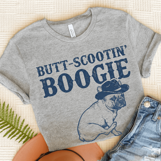 French Bulldog Funny Western Unisex TShirt Athletic Heather