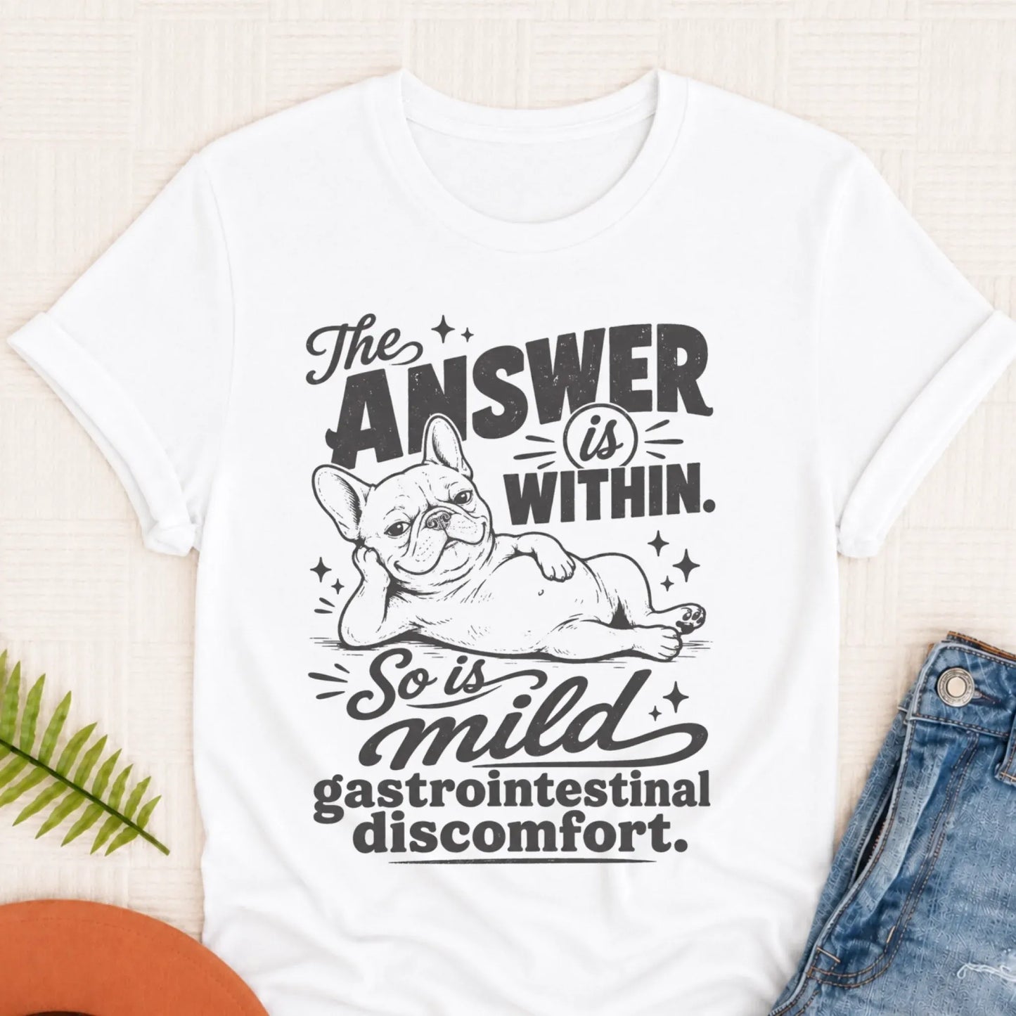 French Bulldog Gas Within Unisex TShirt White