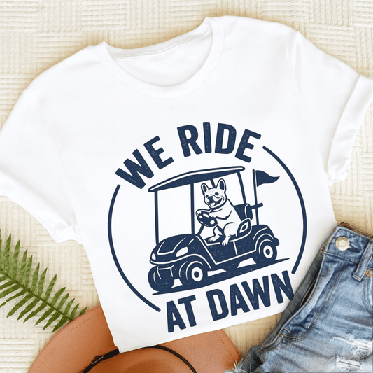 French Bulldog Golf Cart Unisex TShirt White