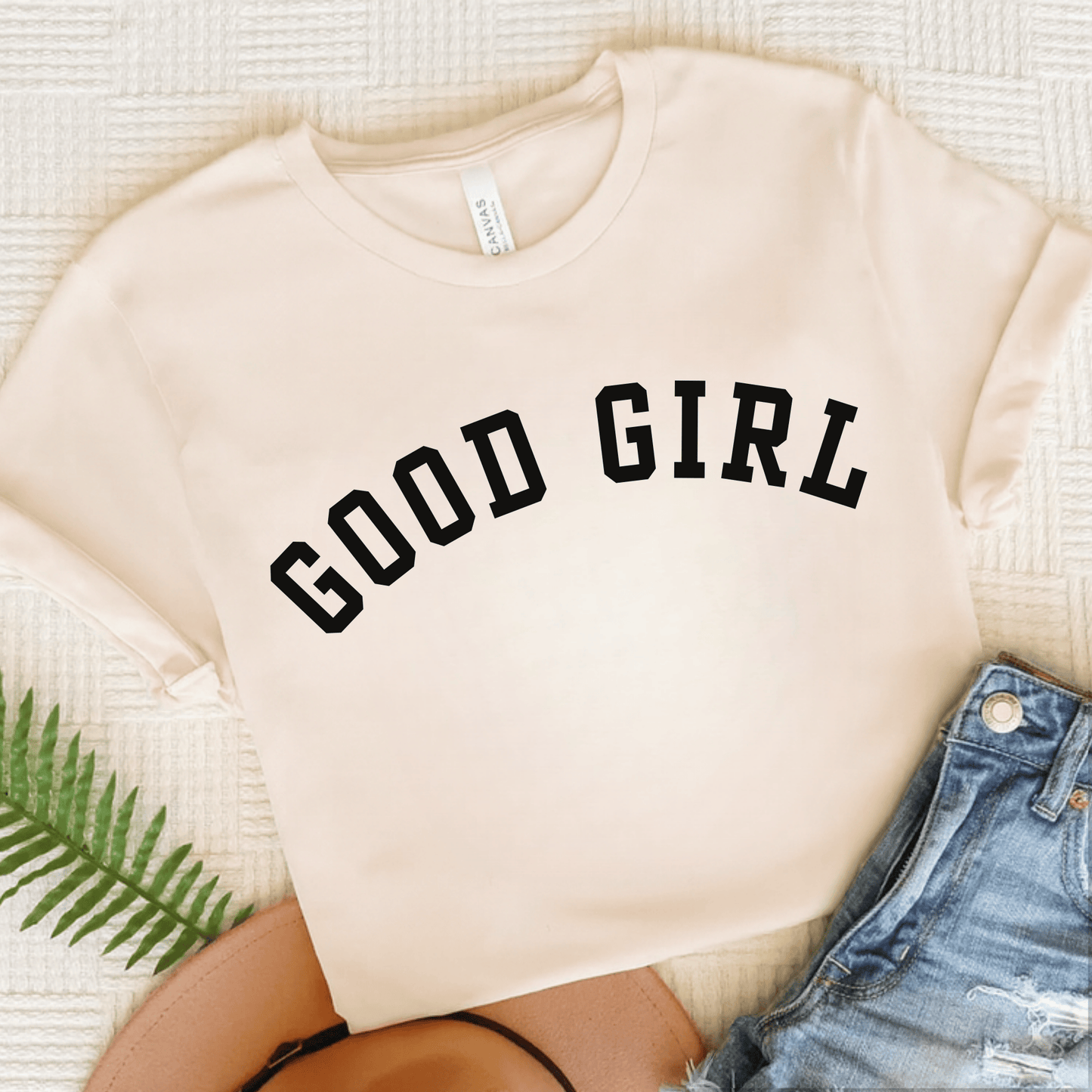 French Bulldog Good Girl Unisex TShirt Natural
