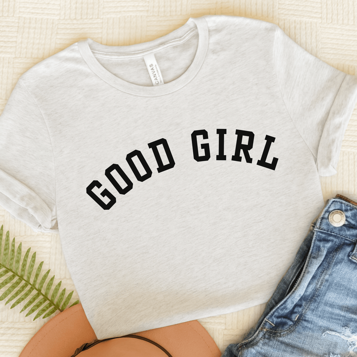 French Bulldog Good Girl Unisex TShirt Ash