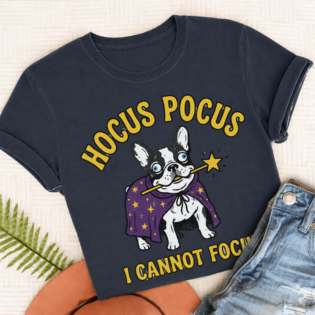 French Bulldog Hocus Pocus Unisex TShirt True Navy