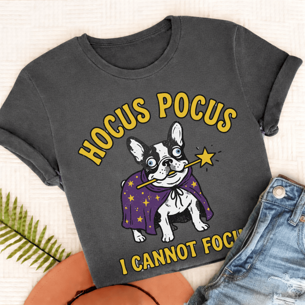 French Bulldog Hocus Pocus Unisex TShirt Pepper