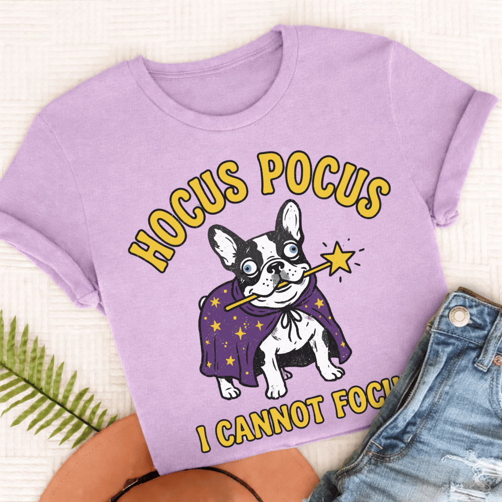 French Bulldog Hocus Pocus Unisex TShirt Orchid