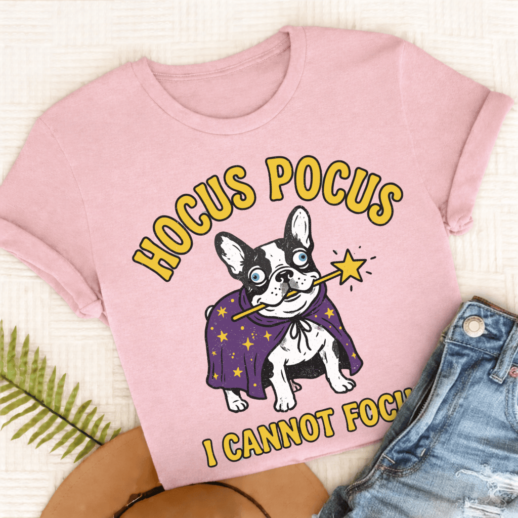 French Bulldog Hocus Pocus Unisex TShirt Blossom