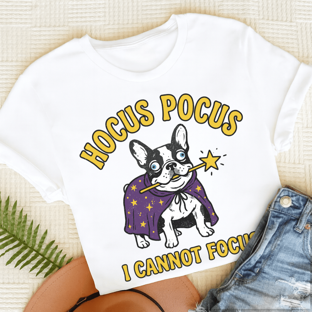 French Bulldog Hocus Pocus Unisex TShirt White