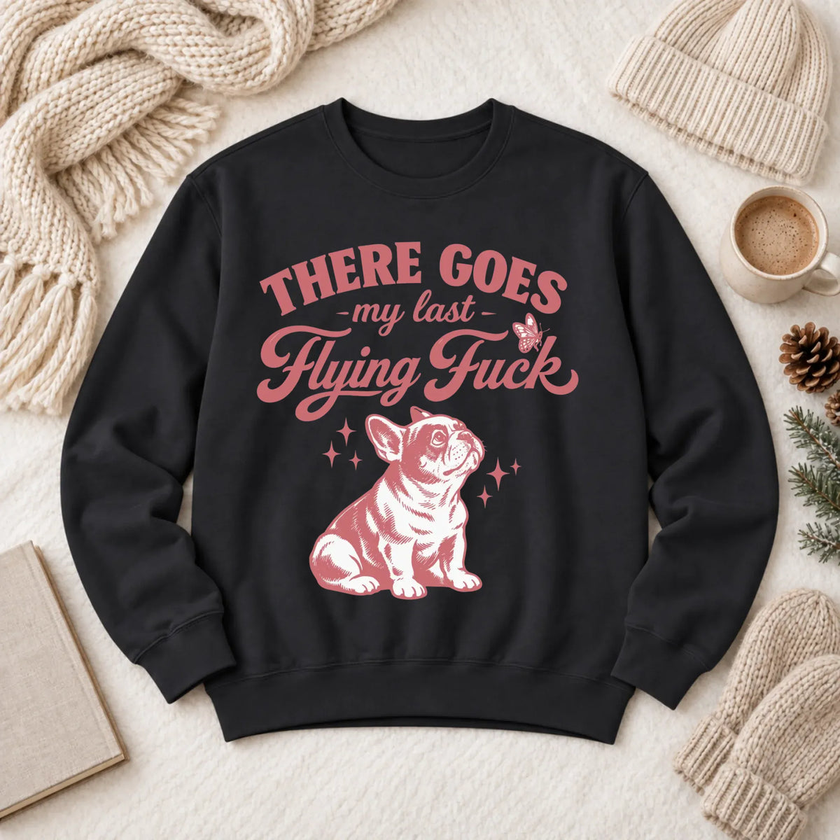 French Bulldog Last Flying Snark Unisex Sweatshirt Black