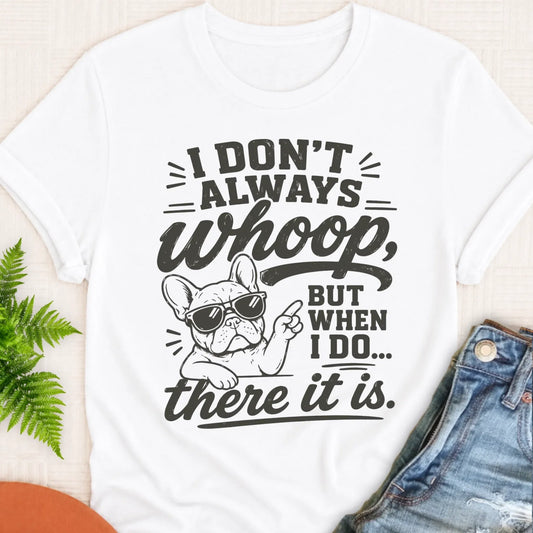 French Bulldog Music Whoop Unisex TShirt White
