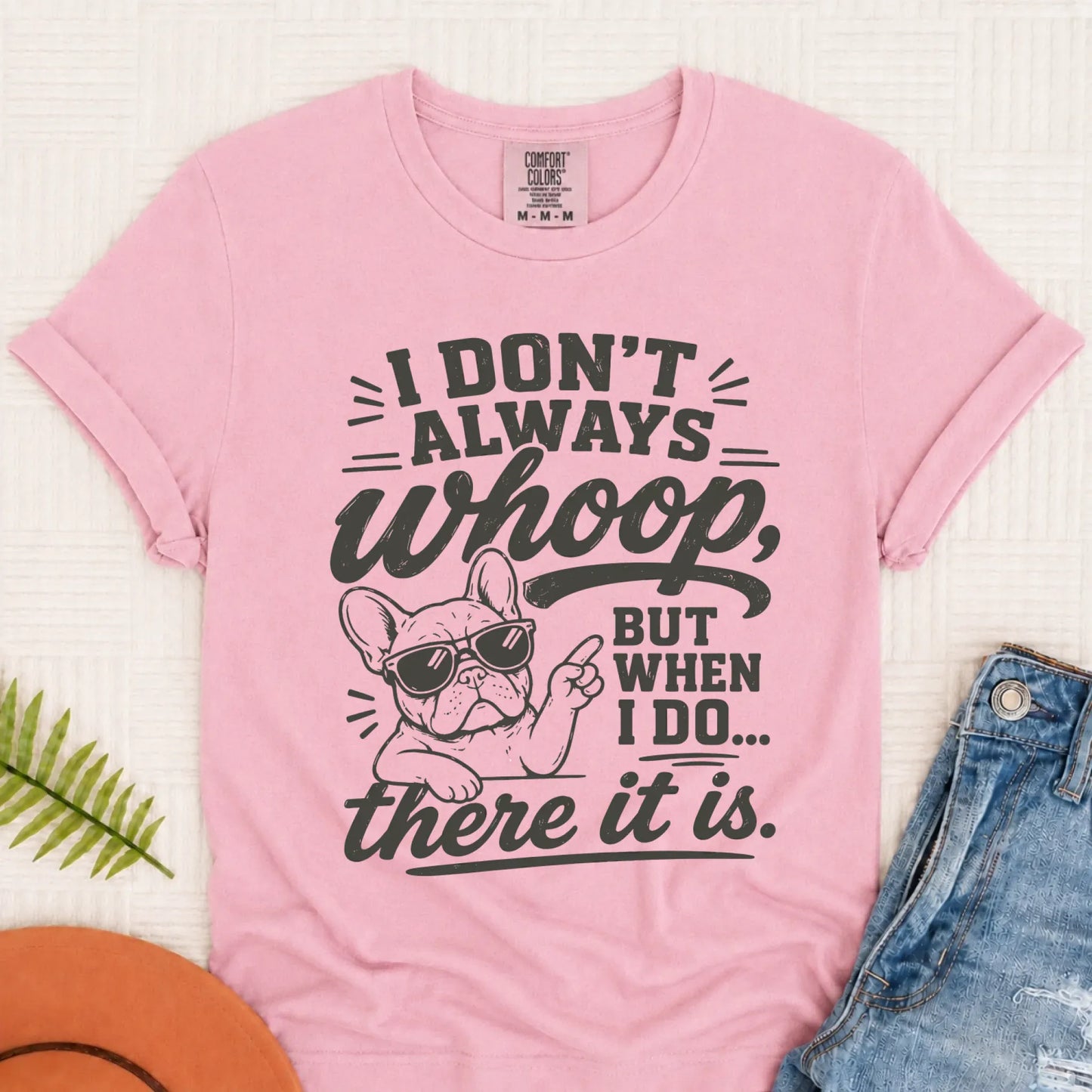 French Bulldog Music Whoop Unisex TShirt Blossom