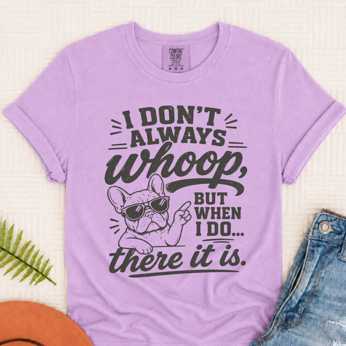 French Bulldog Music Whoop Unisex TShirt Orchid