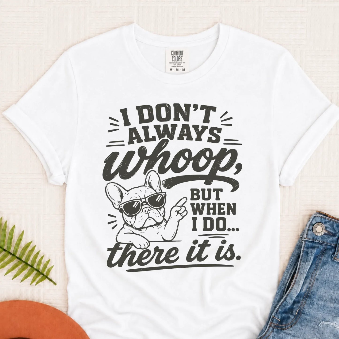 French Bulldog Music Whoop Unisex TShirt White