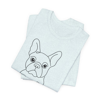 Printify T-Shirt French Bulldog Name Single Line TShirt