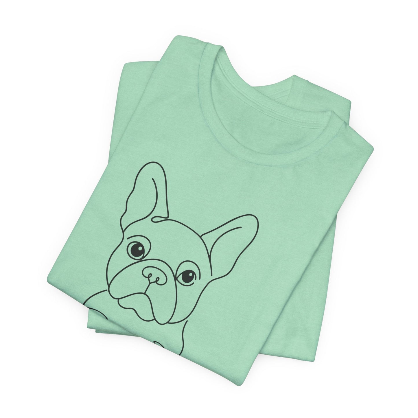 Printify T-Shirt French Bulldog Name Single Line TShirt