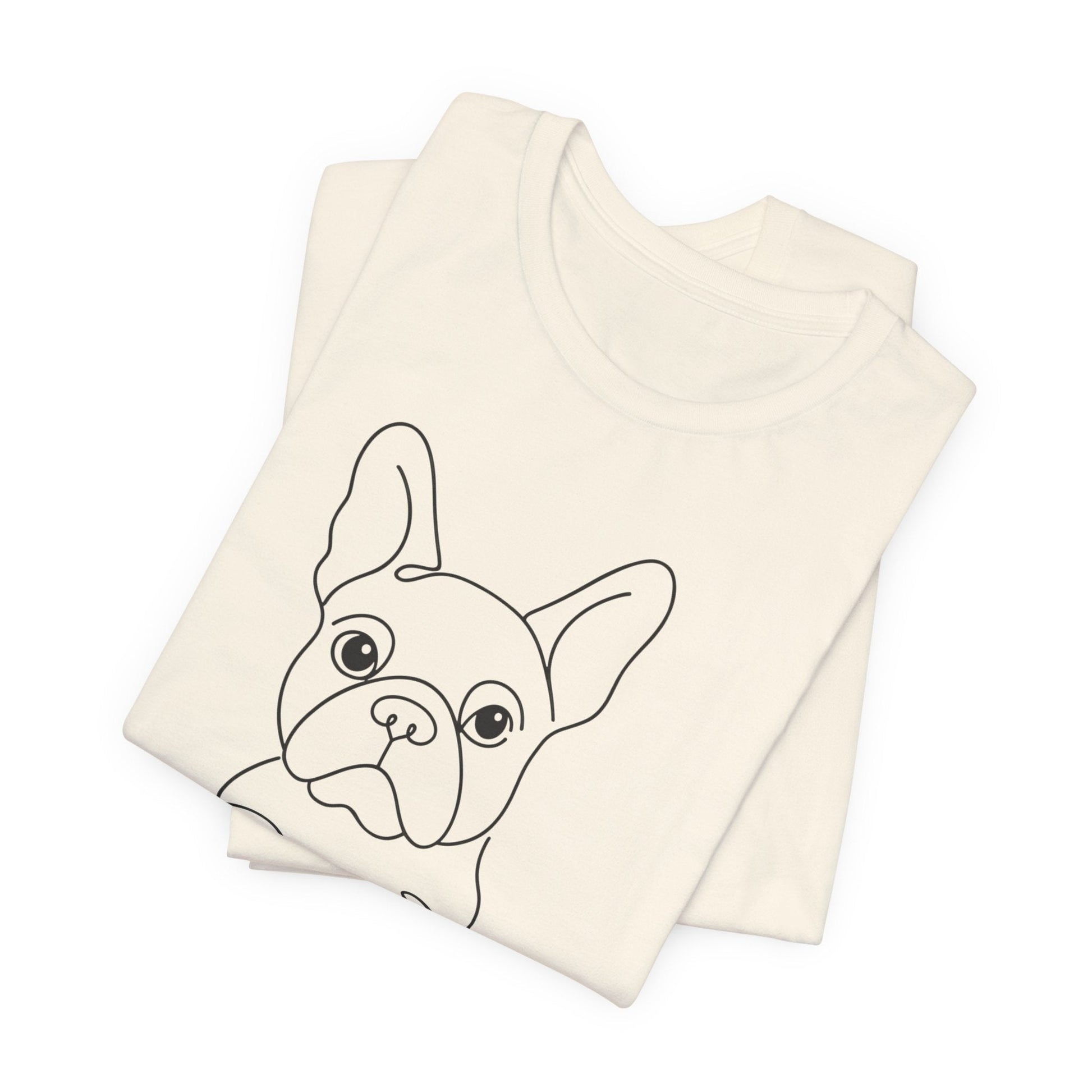 Printify T-Shirt French Bulldog Name Single Line TShirt