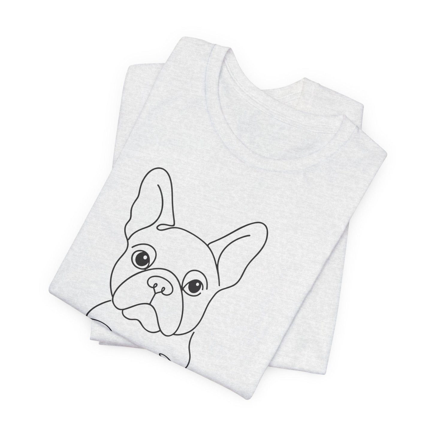 Printify T-Shirt French Bulldog Name Single Line TShirt