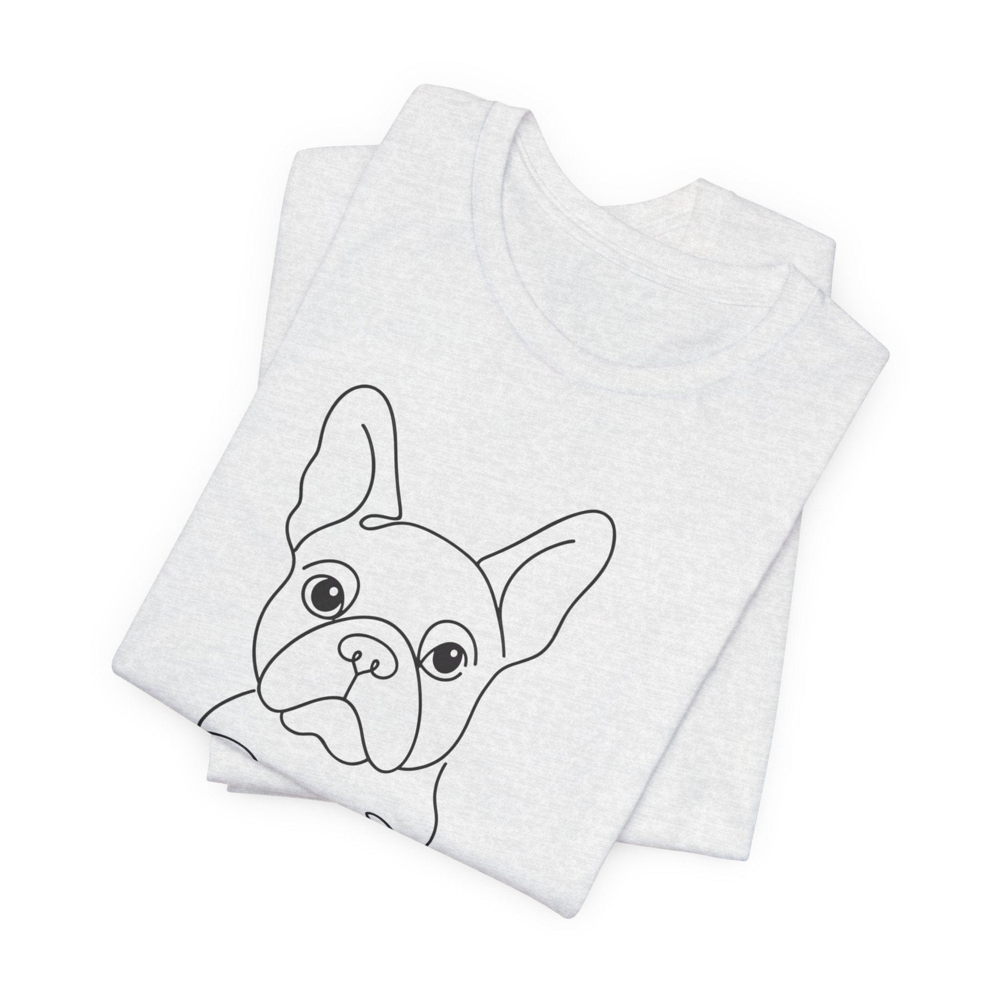 Printify T-Shirt French Bulldog Name Single Line TShirt