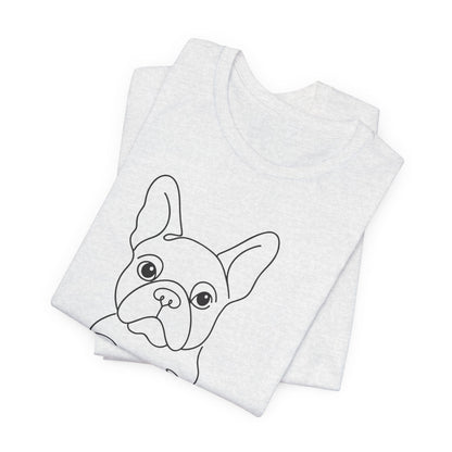 Printify T-Shirt French Bulldog Name Single Line TShirt