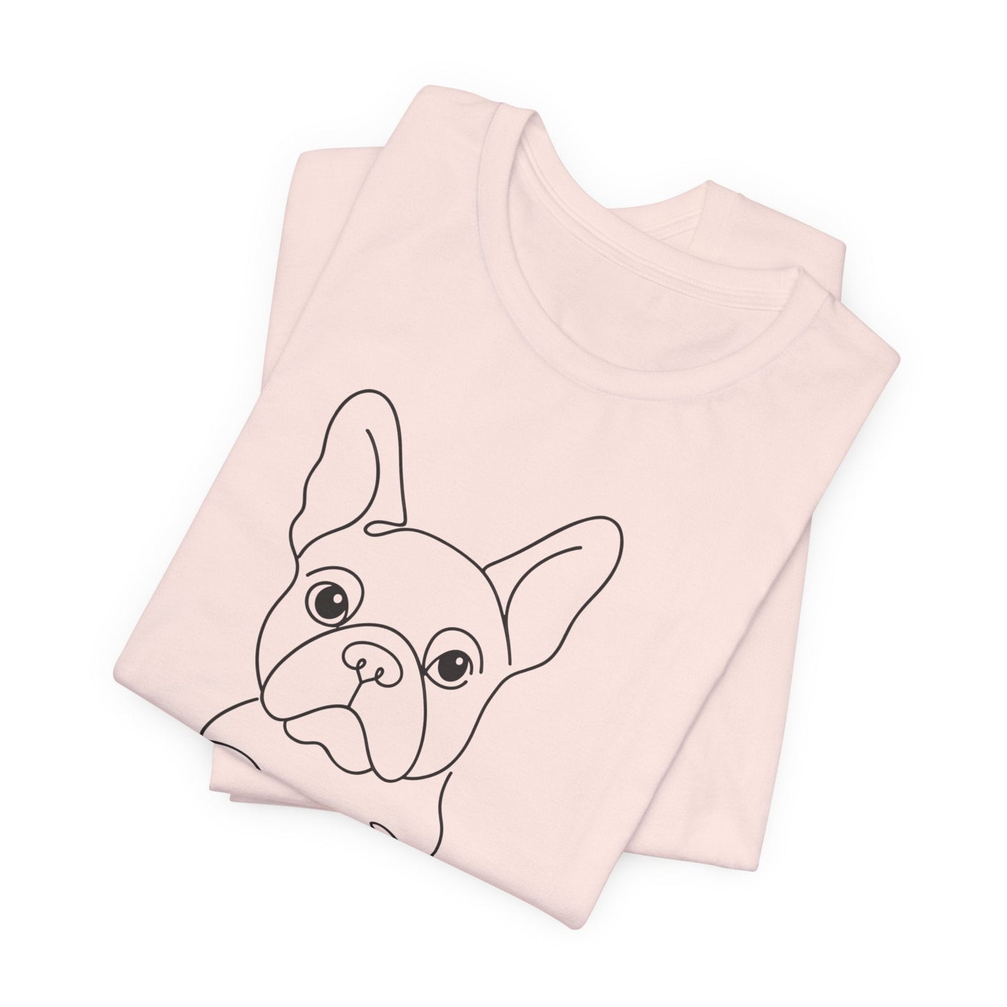 Printify T-Shirt French Bulldog Name Single Line TShirt