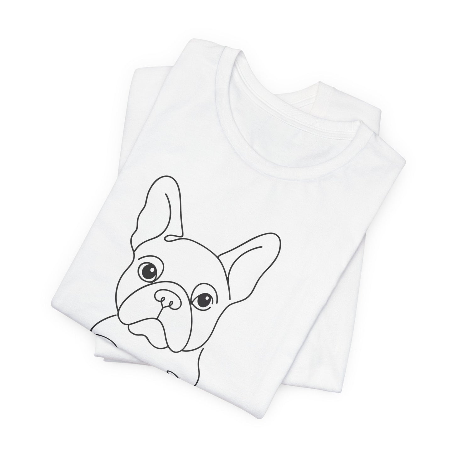 Printify T-Shirt French Bulldog Name Single Line TShirt