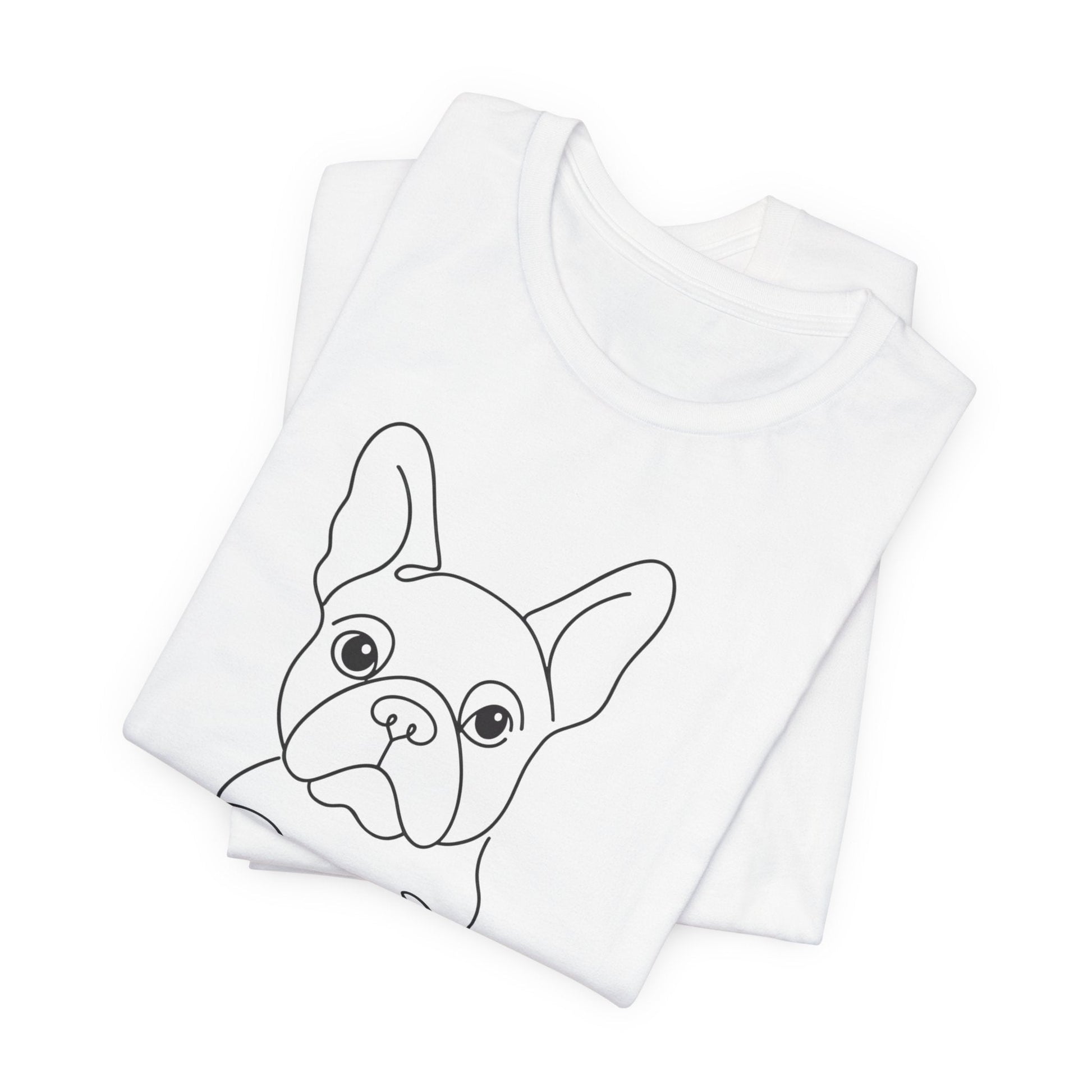 Printify T-Shirt French Bulldog Name Single Line TShirt