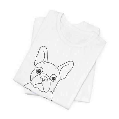 Printify T-Shirt French Bulldog Name Single Line TShirt