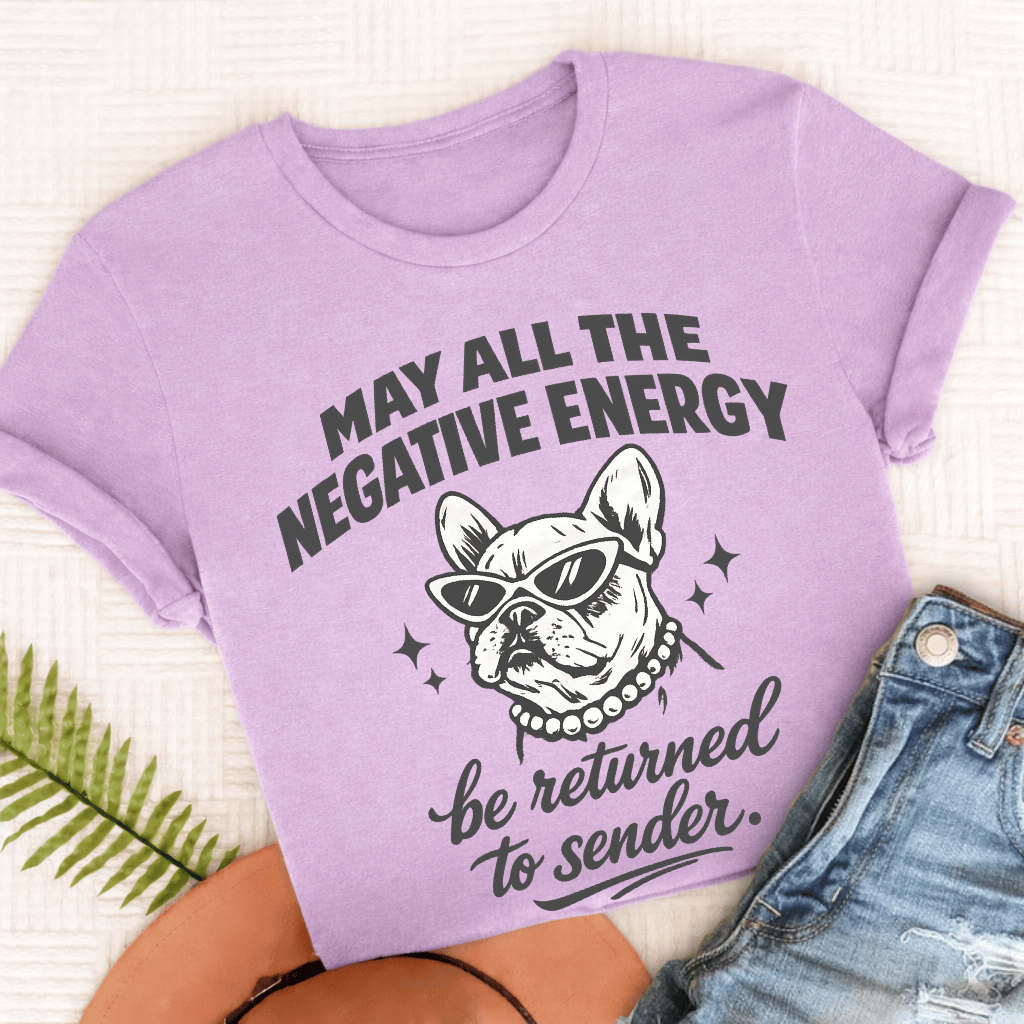 French Bulldog Negative Energry Unisex TShirt Orchid