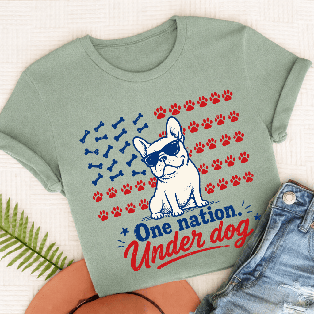 French Bulldog One Nation Unisex TShirt Bay