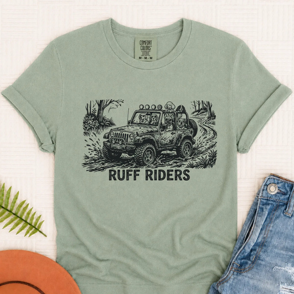 T-Shirt Bay / S French Bulldog Ruff Off Roading Unisex TShirt