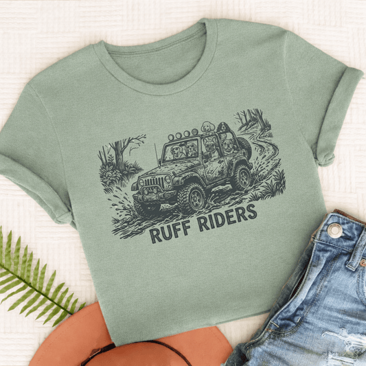 French Bulldog Ruff Riders Unisex TShirt Comfort Colors Bay
