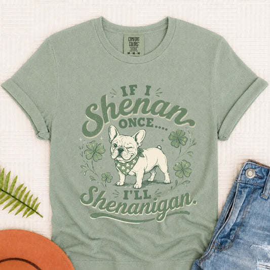 French Bulldog Shenanigans Funny Unisex TShirt Bay