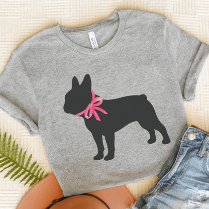 French Bulldog Silhouette TShirt Athletic Heather