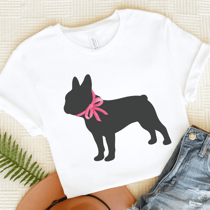 French Bulldog Silhouette TShirt White