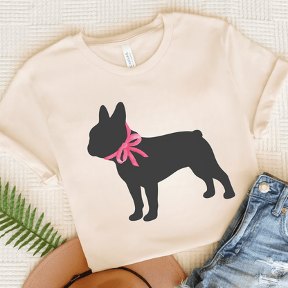 French Bulldog Silhouette TShirt Natural