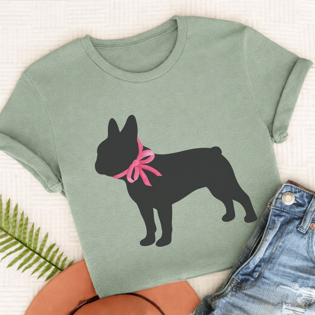 French Bulldog Silhouette Unisex TShirt Bay