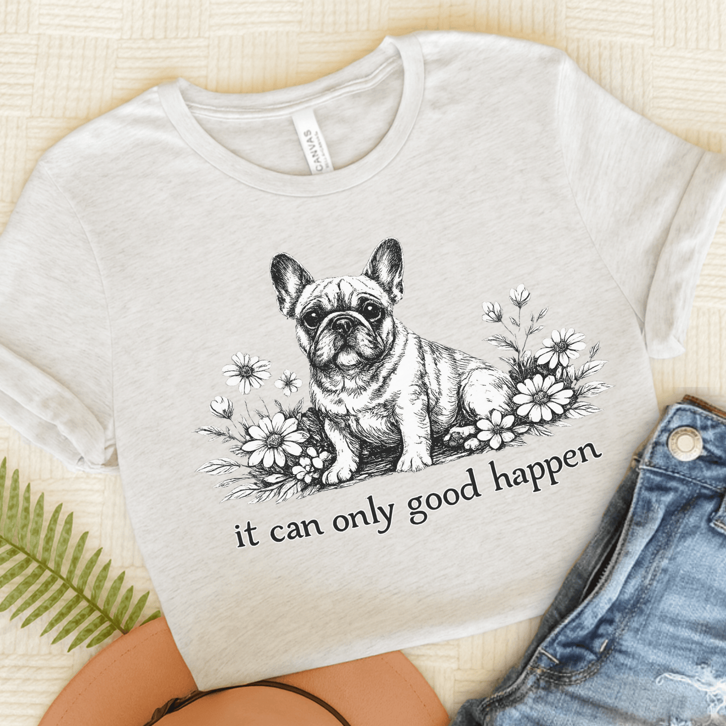 French Bulldog USA Political Funny Unisex TShirt Ash