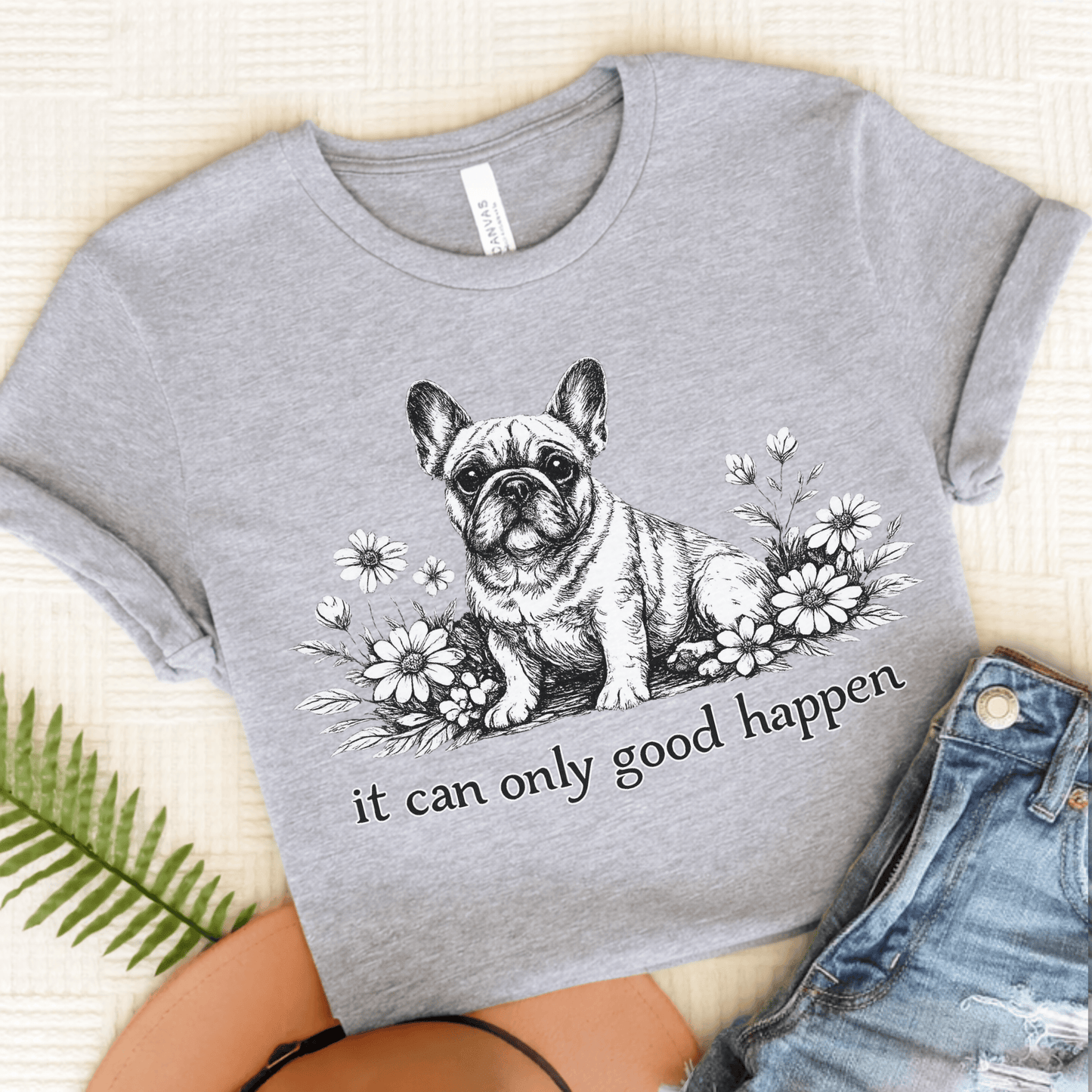 French Bulldog USA Political Funny Unisex TShirt Athletic Heather