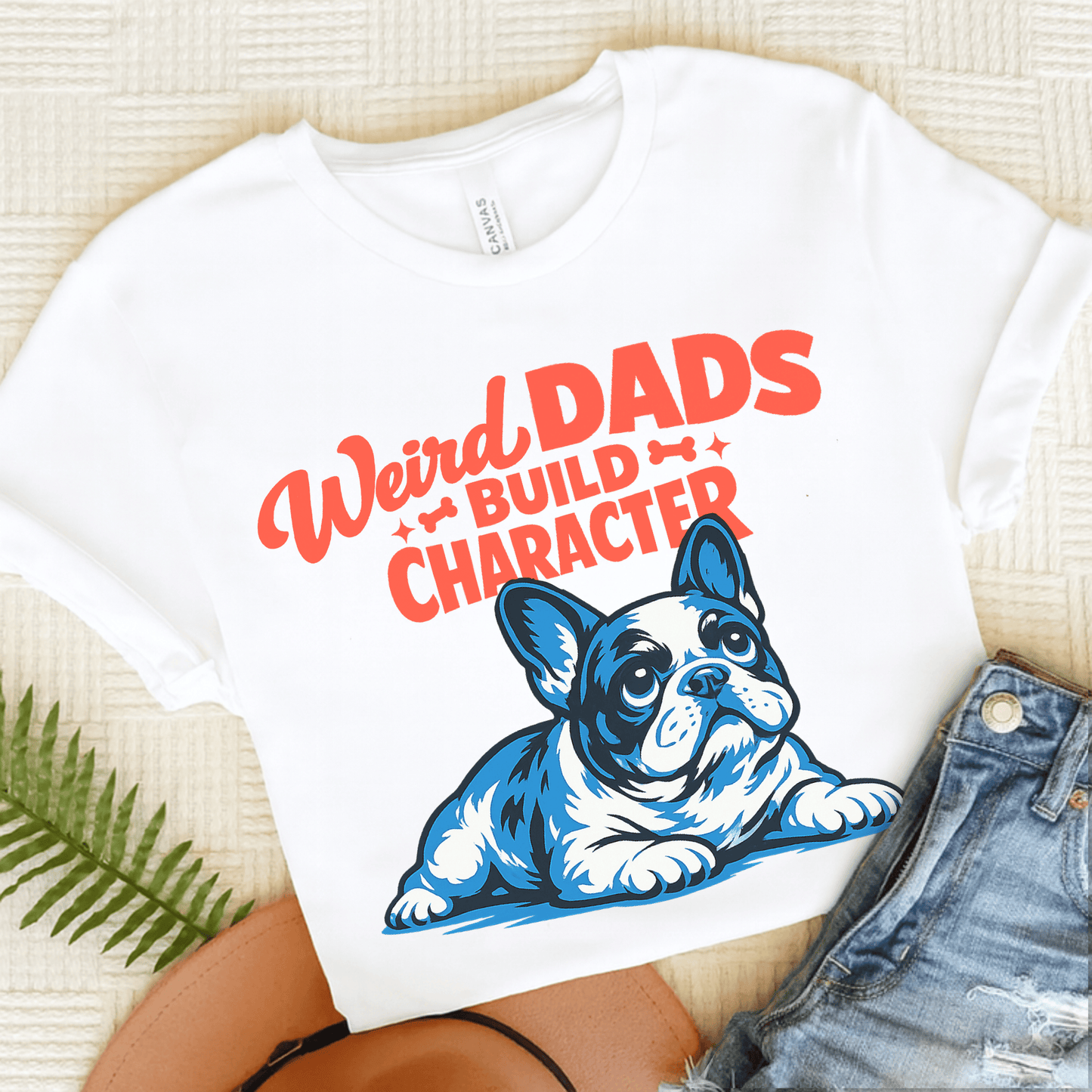 French Bulldog Weird Dads Unisex TShirt White