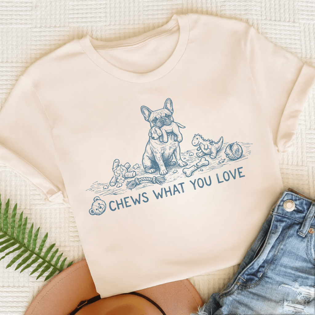 French Bulldog What You love Unisex TShirt Natural