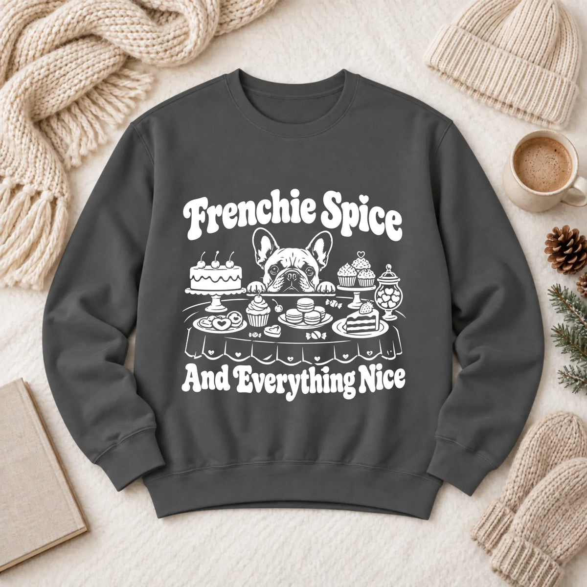 Frenchie Baking Sugar Spice Unisex Sweatshirt Pepper