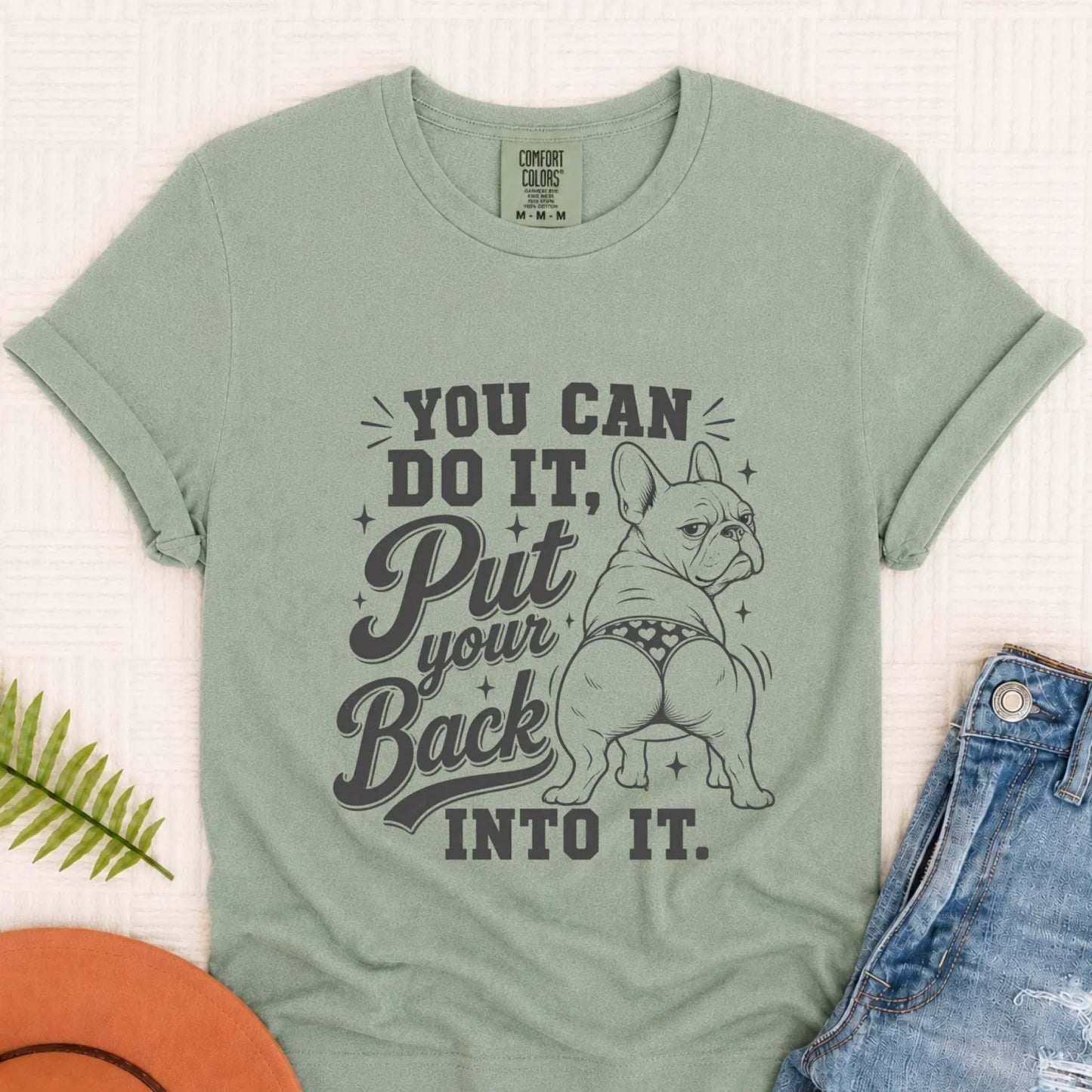 Frenchie Bulldog Back Into It Unisex TShirt Bay