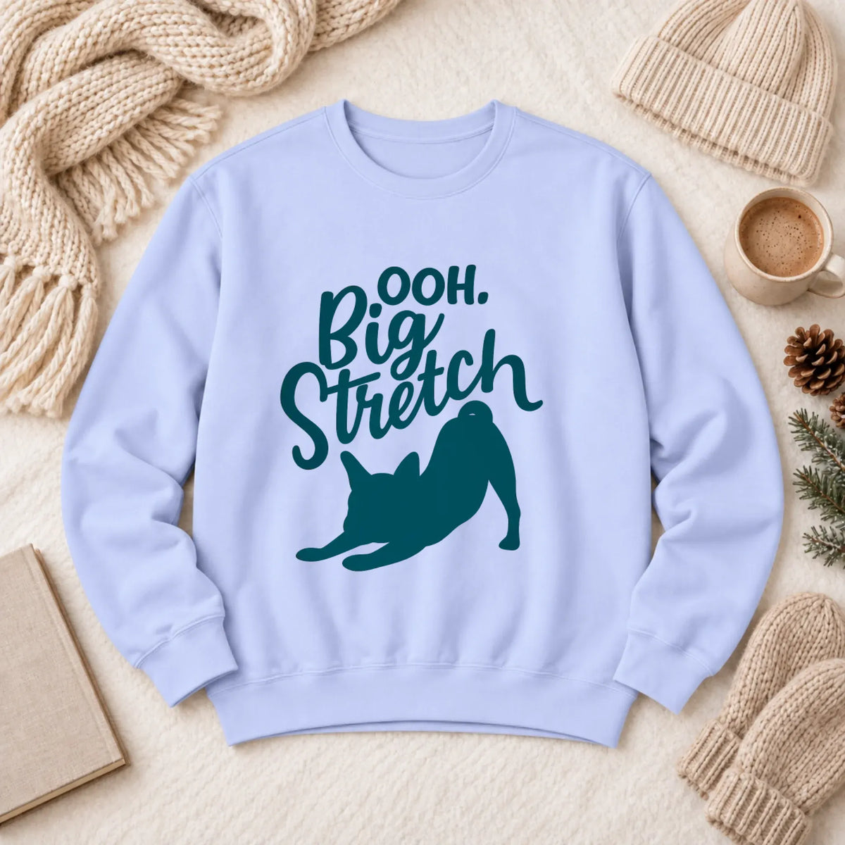 Customizer 1466 LW Sweatshirt Light / Hydrangea / S Frenchie Bulldog Big Stretch Yoga Unisex Sweatshirt